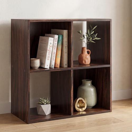 Signature Design by Ashley Glosmount 4 Cube Storage Organizer, Compact Freestanding, Cherry/Light Brown, 24''W x 12''D x 24''H, Engineered Wood (MDF/particleboard/plywood) and Decorative Laminate - color: Cherry/Light Brown, size: Four Cube