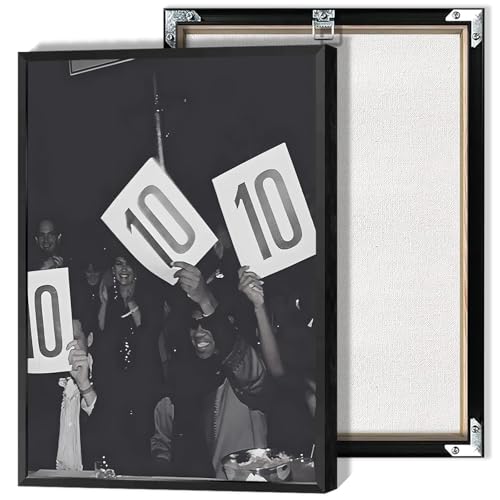 10 Point Scoreboard Poster Vintage Black And White Canvas Wall Art Retro Performance Rating Sheet Motivational Prints Painting For Living Room Bedroom Apartment Wall Decor 8x12in Framed - color: style 02, size: 8"L x 12"W, style: Framed