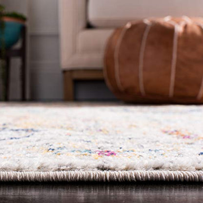 SAFAVIEH Madison Collection Runner Rug - 2'3" x 8', Cream & Multi, Boho Chic Distressed Design, Non-Shedding & Easy Care, Ideal for High Traffic Areas in Living Room, Bedroom (MAD611B) - color: Cream/Multi, size: 2'3" x 8' (Runner)