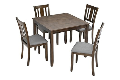 Knocbel Classic 2-Person Dining Table for Small Space, Wooden Apartment Condo Pub Bistro Kitchen Dining Furniture, Standard Height (Walnut Square 30" H) - color: Walnut Square 30"h