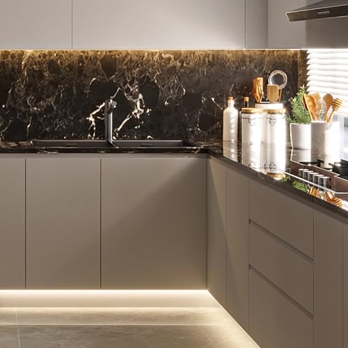 Maxxima 84 in. Hardwired LED Under Cabinet Strip Light, 3200 Lumens, 3000K | Warm White, Kitchen and Living Room 120V White Cove Lighting, No Power Supply Needed - size: 84 Inch