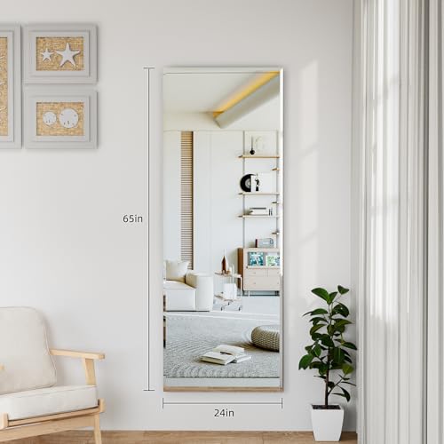 wall Mirror Full Length,65X24 FullL ength Mirrorwallmounted, | Bedroom/wall/Bathroom/Makeup Area/Cloakroom (65 * 24 Inch) - size: 65"L x 24"W