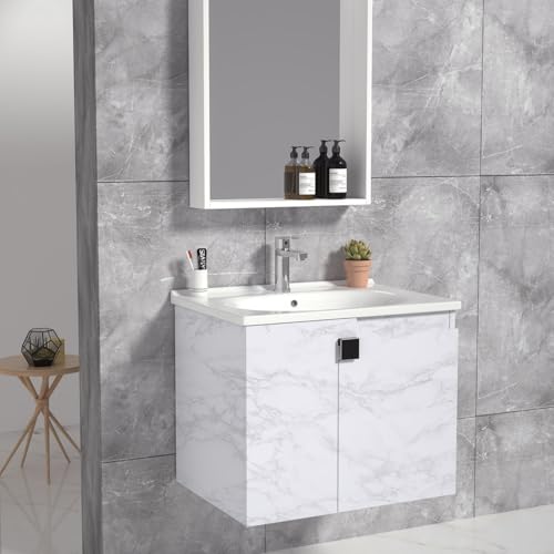 White/Grey Marble Contact Paper Marble Wallpaper Peel and Stick with Tools | 17.7" x 78.7" Self Adhesive Vinyl Film Contact Paper for Countertops - color: Gray/White-tool, size: 17.7" x 78.7"