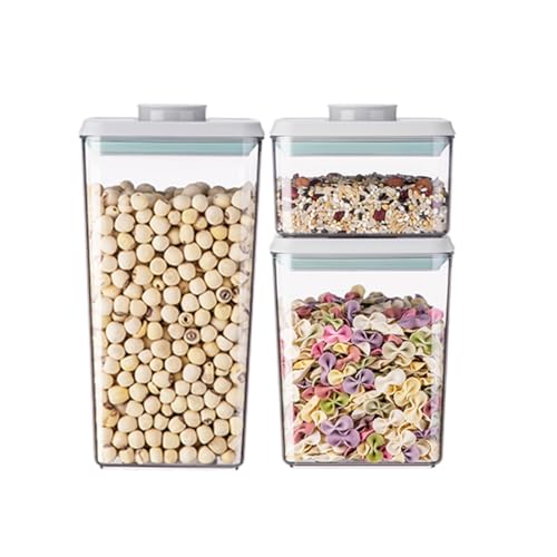 Food Storage Containers with Lids Airtight- 3Pcs BPA-Free Kitchen and Pantry Organization Pop Containers, Leakproof Stackable Kitchen Storage Containers for Cereal, Flour, Sugar (0.5, 1.2, 1.8 QT) - color: 3 Pcs Set