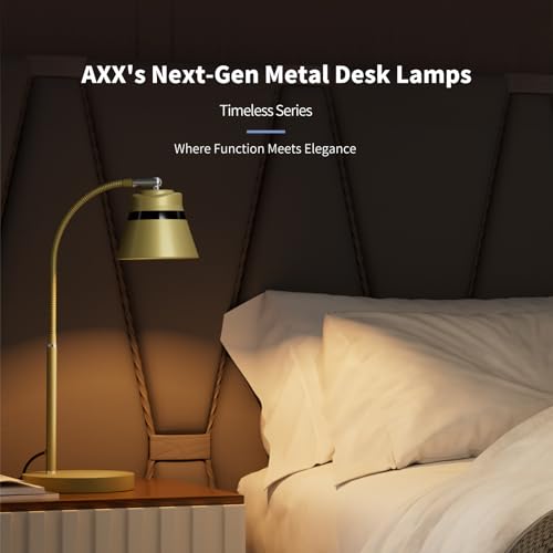 Gold Desk Lamp, 24-Inch Table Light for Home Office/Bedroom/College Dorm Room, LED Bulb Included, 1000LM, 3 Color Modes, 10 Dimmable Levels, Metal - color: Gold