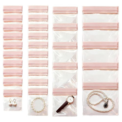 Anti Tarnish Jewelry Bags Clear Pvc Jewelry Storage Pouches with Zipper Plastic Packing for Earrings (30Pcs Anti Tarnish EVA Jewelry Bags Set) - color: 30Pcs Anti Tarnish EVA Jewelry Bags Set