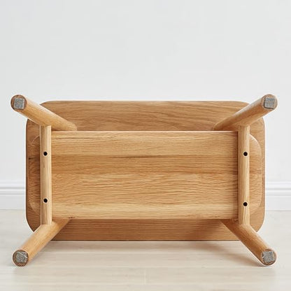 KEIKI Hall Tree with Shoe Bench and Cloth Hanger, Solid Wood Coat Rack, Narrow Mudroom Storage Organizer for Entryway, Bedroom,Natural - color: Natural