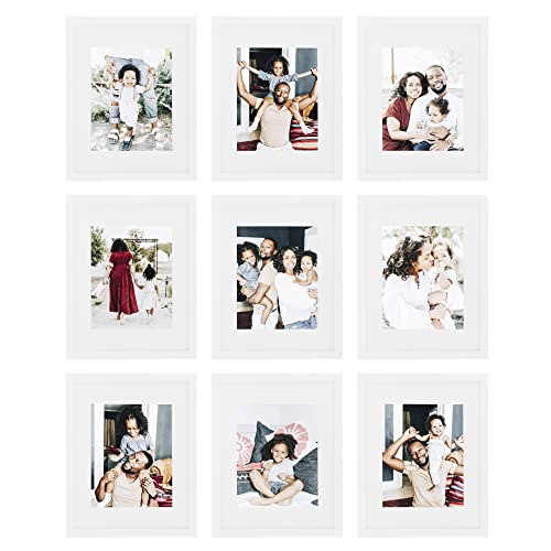 Sheffield Home 9 Piece Gallery Wall Frame Set, 11x14 Inch, White - color: White, size: 11x14 Inch