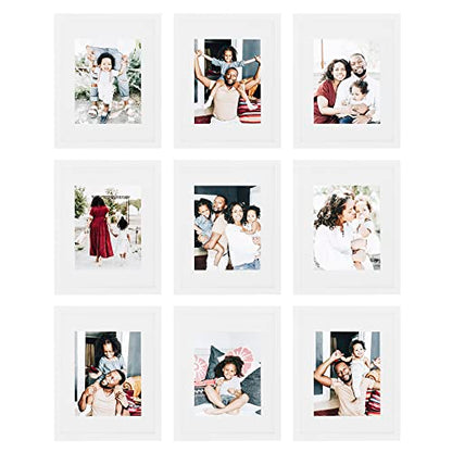 Sheffield Home 9 Piece Gallery Wall Frame Set, 11x14 Inch, White - color: White, size: 11x14 Inch