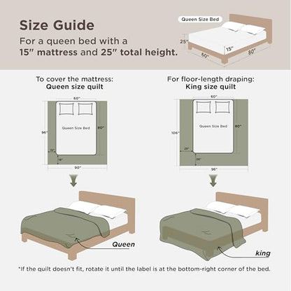 Bedsure King Size Quilt - Prewashed Extra Soft Cotton-Like Polyester Bedspreads King Size, Lightweight Comforter, Includes 1 Quilt 106x96 Inches with 2 Shams, Machine Washable, Dusty Blue - color: 04 - Dusty Blue, size: King (106" x 96")