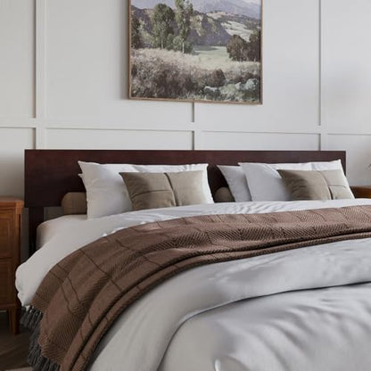 AFI, Orlando King Adjustable Modern Solid Wood Panel Headboard, Espresso - color: Espresso, size: King (U.S. Standard)