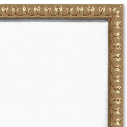 Amanti Art Framed Canvas Wall Art 22x22 Boundlessness in Bloom by Duy Huynh, Framed Wall Art Canvas, Abstract Artwork, Traditional Decor, Medium Poster Painting for Living Room, Bedroom, Bathroom, - color: Sylvie Beaded Dark Gold, size: 22"L x 22"W