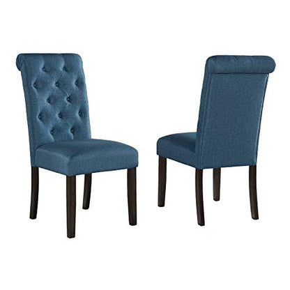 Anwick Blue Modern Accent Chair Set of 2, Mid Century Upholstered Living Room Chair with Wood Legs, Comfy Small Accent Chair with Back for Small Spaces, Office, Bedroom, Reading Spaces (Blue2) - color: Blue2