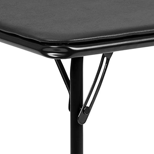 Flash Furniture Mindy Kids 3-Piece Folding Table and Chairs Set for Daycare and Classrooms, Children's Activity Table and Chairs Set, Black - color: Black, size: 3 Piece Set