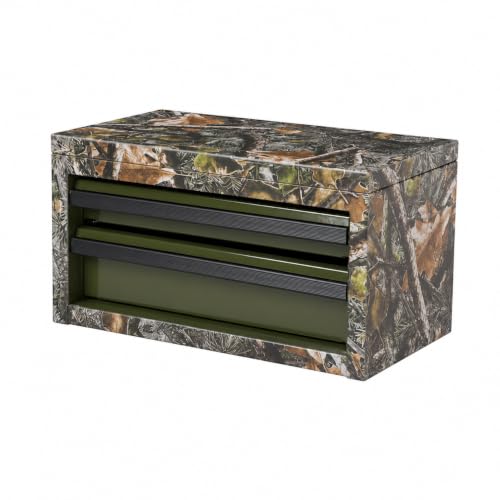 Mini 2-Drawer Steel Tool Box Green Camo - color: Green Camo, size: 2 Drawer