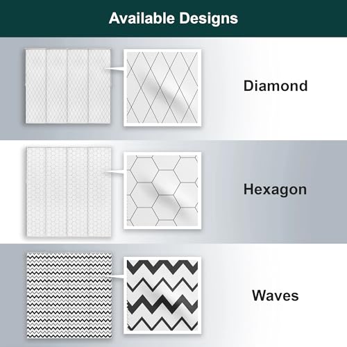 CHICOLOGY Panel Track Blinds, Hexagon Pattern, 86"x96", Cordless, Divider | 4 Fabric Panels, Fits 46–86″ Wide, Wall/Ceiling Mount, Room Divider Ready, Height Trimmable, Child & Pet Safe - color: Hexagon
