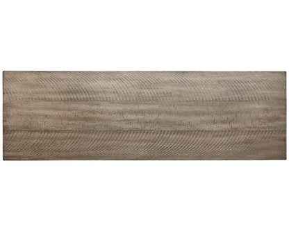 Signature Design by Ashley Skempton Farmhouse Storage Bench, Distressed Finish, Seat With Hidden Storage, Wood, 48" W x 15" D x 18.5" H, White & Light Brown