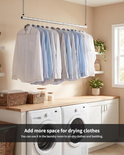 BaiNong Adjustable Closet Hanging Rod 17-30" Silver 4 Pack | Closet Rod Extender Heavy Duty Double Hanging Closet Rod, Walk-in Closets, and Clothes Rack to Maximize Storage Space - color: Silver