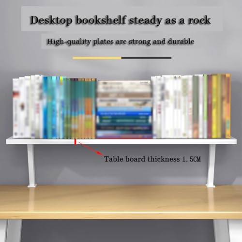 24x7.8 in Clamp on Desk Shelf, Adjustable Floating Desks Shelf Space Saving Desktop Extender Storage Organizer for Office, Dorm, Home Desk Organization, White - size: 24x8in