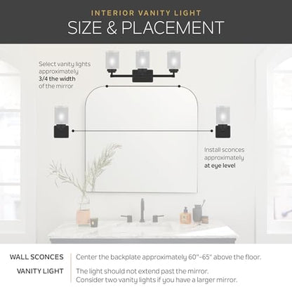 Kichler Crosby 2-Light Bathroom Vanity Light, Brushed Nickel | Satin etched cased opal glass vanity light for modern bathrooms (15" x 8.75" x 15"), 45496NI - color: Brushed Nickel, size: 2 Light, style: Satin Etched Cased Opal Glass
