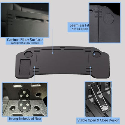Foldable Car Desk for Tesla Model Y Model 3 Car Food Tray | Car Desk for Laptop | Car Tray Tesla Table | Steering Wheel Tray Table | Multipurpose Travel Car Accessories - size: Car Desk