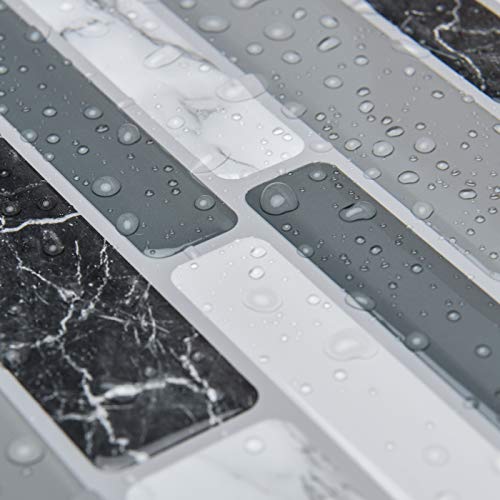 Art3d 6-Pack Peel and Stick Backsplash Wall Tile, 12 x 12 Inch, Marble Grey | Strong Adhesion, Lightweight, Cuttable, Waterproof, Fadeless, Crack Resistant, for Kitchen, Bedroom, Ideal for Recently Moved - color: Light Grey