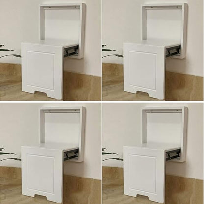Wall-Mounted Folding Chairs,Solid Wood Wall Chair Change Shoe Bench，can be Stored Without Occupying Space Applicable Scene Living Room - Bedroom - Aisle - Bathroom Etc - color: B
