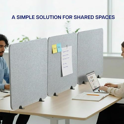 VIVO Gray 24 x 24 inch Privacy Panel, PP-1-V024G-S | Screw-in Sound Absorbing Cubicle Desk Divider, Acoustic Partition - size: 24"