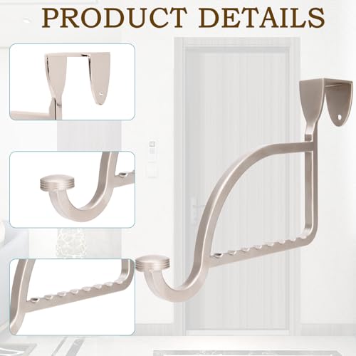 Design Hangers and Hooks, Extension Devices on Closet Doors, Alloy | for bedrooms and Laundry Rooms, Drying Racks, Alloy for Durability and Sturdiness, Satin Nickel - color: Satin Nickel