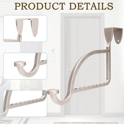 Design Hangers and Hooks, Extension Devices on Closet Doors, Alloy | for bedrooms and Laundry Rooms, Drying Racks, Alloy for Durability and Sturdiness, Satin Nickel - color: Satin Nickel