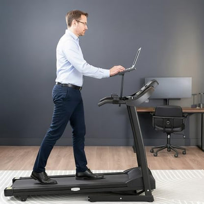 VIVO Universal Wooden Laptop Treadmill Desk, Adjustable Ergonomic Notebook Mount Stand for Treadmills, Includes Mouse Pad and Wrist Support, Stand-TDML4 - size: 27” x 11”