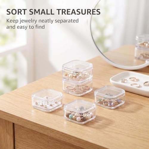 1Pc Floating Frame Box Coin Display Elasticity Membrane Jewelry Storage Box Dustproof For Bracelet Earring Antique Clear Floating Display Holder Elasticity Membrane Jewelry Storage Box (40mm)