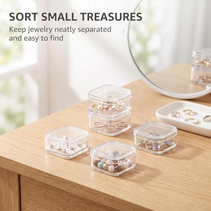 1Pc Floating Frame Box Coin Display Elasticity Membrane Jewelry Storage Box Dustproof For Bracelet Earring Antique Clear Floating Display Holder Elasticity Membrane Jewelry Storage Box (40mm)