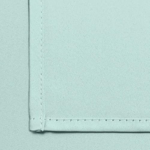 Yakamok Blackout Curtains 38x36 inch Aqua Thermal Drapes-Kitchen | 2 panels,room darkening,thermal insulated,noise reducing,privacy protection,grommet window treatment,living room study dining - color: Aqua, size: 38"W x 36"L (Pack of 2)