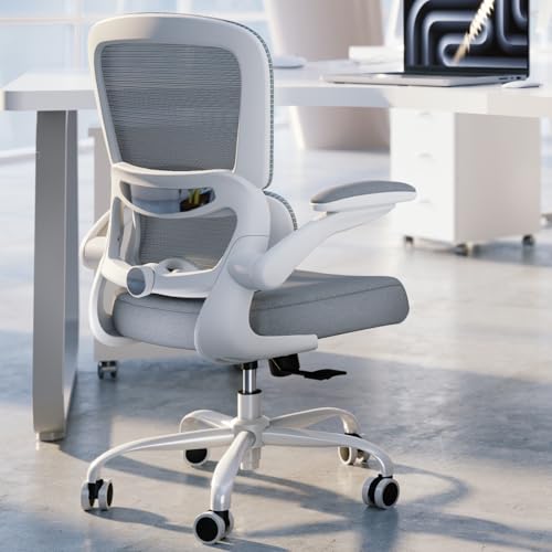 TRALT Office Chair - Ergonomic Desk Chair with Adjustable Lumbar Support, Mesh Computer Chair, Executive Chair for Home Office Comfortable Lumbar Support (1, White) - color: White