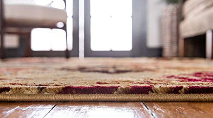 Unique Loom Barista Collection Area Rug - Congencis (9' x 12' Rectangle, Beige/ Blue) - size: 9' x 12' (Rectangular)