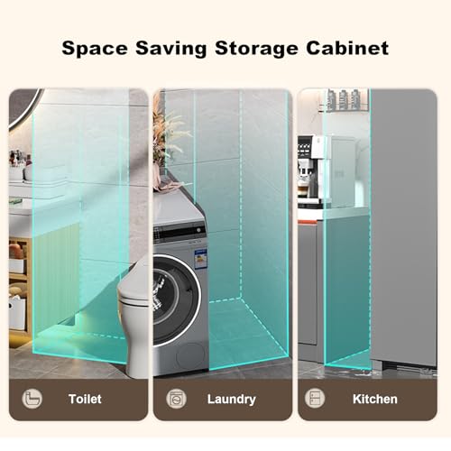5-Tier Slim Bathroom Storage Cabinet,Narrow Floor Cabinets with Drawers and Wheels,Rolling Narrow Organizer for Small Spaces,Kitchen,Laundry,9”W - size: 5-Tier-9”W