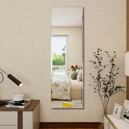 wall Mirror Full Length,57X18 FullL ength Mirrorwallmounted, | Bedroom/wall/Bathroom/Makeup Area/Cloakroom (57 * 18 Inch) - size: 57"L x 18"W