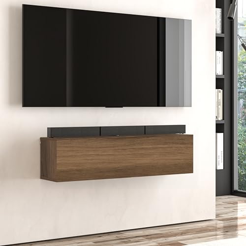 Atelier Mobili Floating TV Stand - Wall Mounted TV Stand for 75 Inch TV - Floating TV Shelf - Modern TV Stands for Living Room - Sleek Entertainment Center Design (Walnut, 36 Inch 1D) - size: 36 Inch 1D