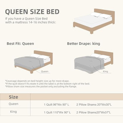 DJY Brown Quilts Queen Size Floral Leaves Bedspread Reversible Coverlet Set, Fall Quilt Bedding Set 3 Pieces Soft Lightweight Botanical Bedding Cover 96''x90'' - color: Brown White, size: Queen