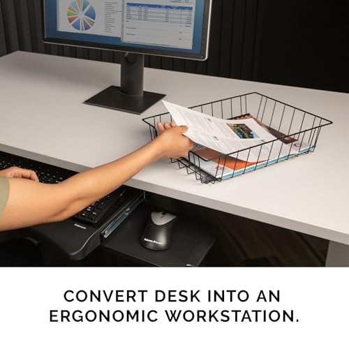 Fellowes Workstation 3" Letter Desk Tray Organizer, Wire, Black (60112) (Pack of 12) - size: 14.1" x 10" x 3" (Pack of 12)