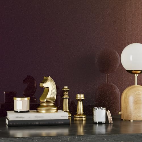 CRE8TIVE Plum Burgundy Gold Glitter Wallpaper Stick and Peel Vinyl 12"x80" | Shimmer Iridescent Holographic Glitter Contact Paper, Waterproof, Self Adhesive, Glossy Purple Wallpaper for Bathroom Bedroom - color: Plum Burgundy Gold, size: 12" x 80"