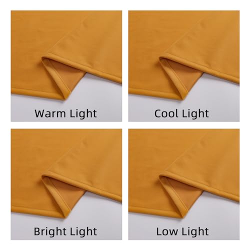 Joydeco Yellow Velvet Curtains 63 inch Length 2 Panels, Luxury Blackout Rod Pocket Thermal Insulated Window Curtains, Super Soft Room Darkening Drapes for Living Dining Room Bedroom,W52 x L63 inches - color: Rod Pocket | Golden Yellow, size: 52"W x 63"L (