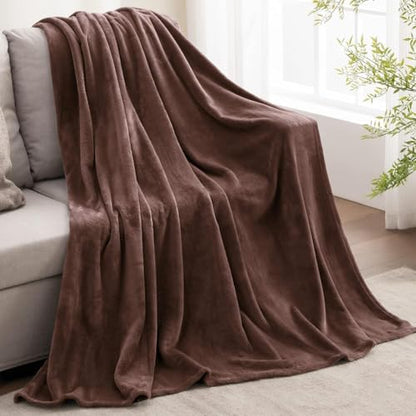 BEDELITE Fleece Blanket Soft Plush Full Bed Blanket Brown 84"x90" | Ultra Soft Fleece, Plush Microfiber, Lightweight Warmth, All Season Comfort, Fade Resistant, Machine Washable, Couch Sofa Bed - color: Brown, size: Full(84"x90")