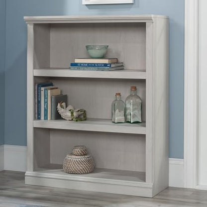 Sauder 3 Tier Book Shelf Wooden Bookcase Multipurpose Bookshelf for Home Office, Living Room, in Glacier Oak - color: Glacier Oak
