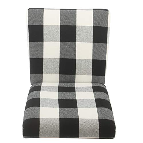 HomePop Parsons Dining Chair - Black Plaid (Set of 2) - color: Black Plaid(set of 2), style: Pack of 2