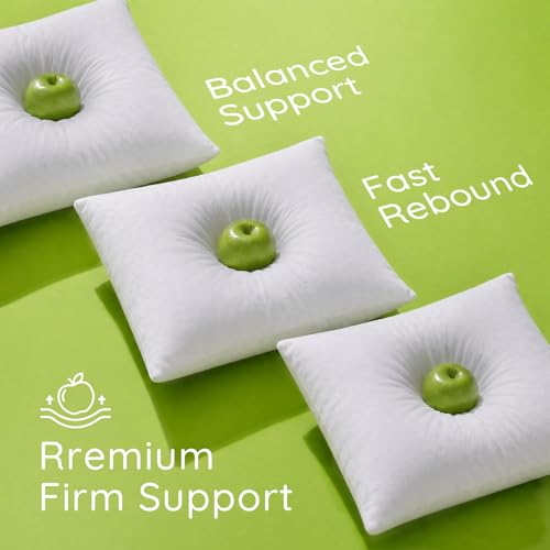 Ashler 18x18 Pillows, Hypoallergenic Throw Pillow Inserts | Soft Couch Pillows, Decorative Pillows, Throw Pillows for Bed & Sofa, Square Cushion Sham Stuffer, Fluffy & Hypoallergenic - size: 18x18 Inch
