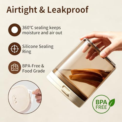 Airtight Food Storage Container with Magnetic Scoop & Built-in Leveler, 1200ML Coffee Storage Container with Date Tracker, BPA Free UV Blocking Food Container for Coffee Beans, Ground Coffee, Tea - color: 1200ml