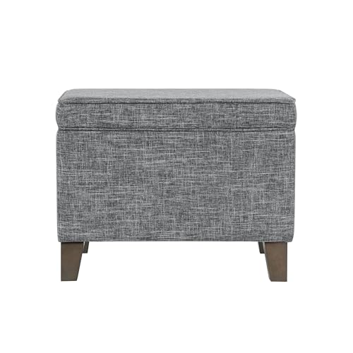 HomePop 24" Medium Square Storage Ottoman - Grey - color: Grey