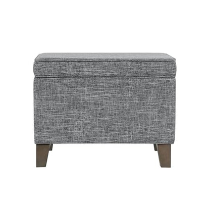 HomePop 24" Medium Square Storage Ottoman - Grey - color: Grey